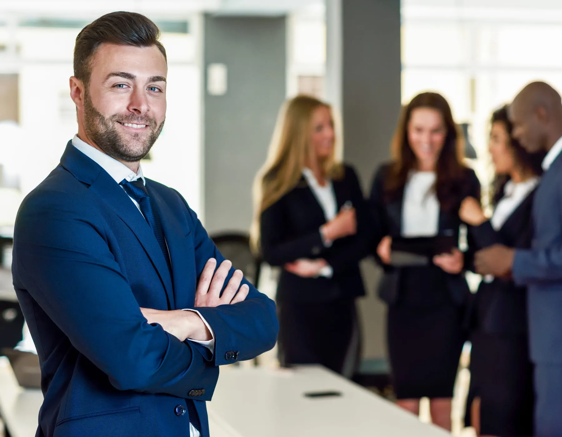 A confident team of business professionals